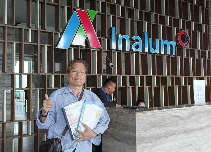 Direktur PT SSE, Halomoan H saat di Inalum.