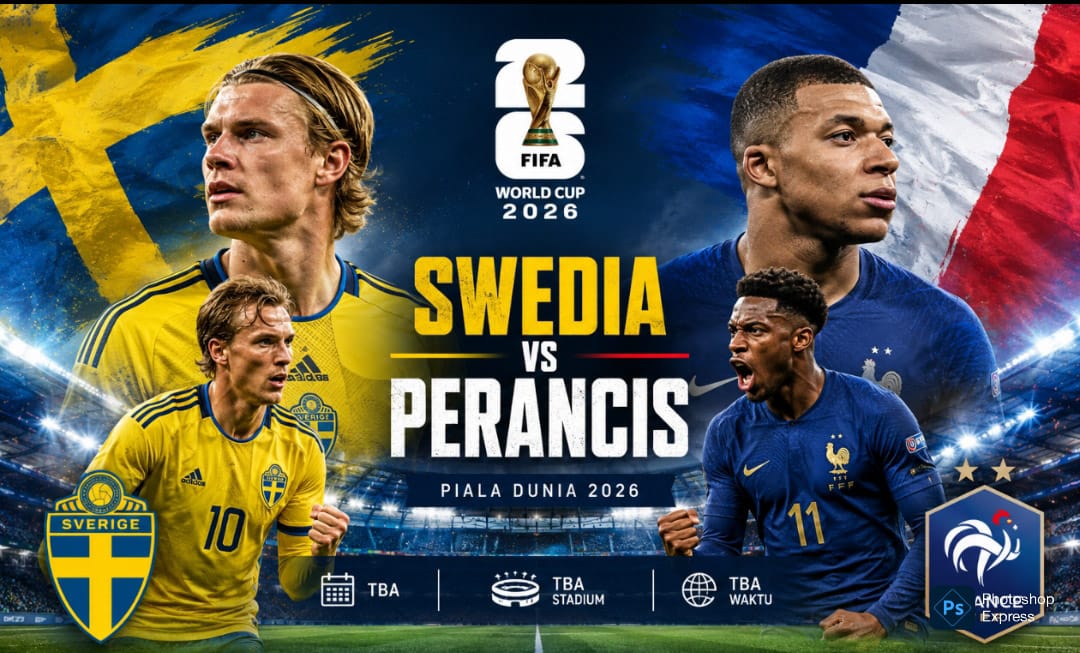 IMG-20260630-WA0025 Laga Perancis versus Swedia akan berlangsung dinihari nanti. (Kitamedan.com)